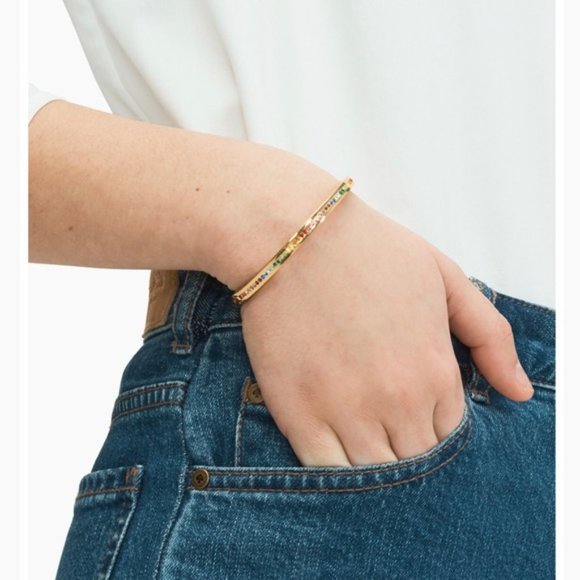 Kate Spade Ring It Up Rainbow Hinge Bangle NWT - Picture 3 of 3